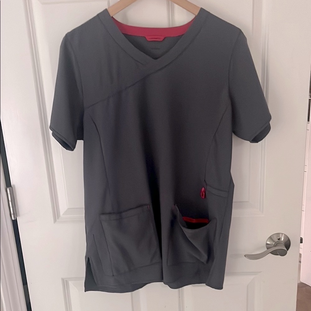 Carhartt Force Gray Scrubs Top size Large